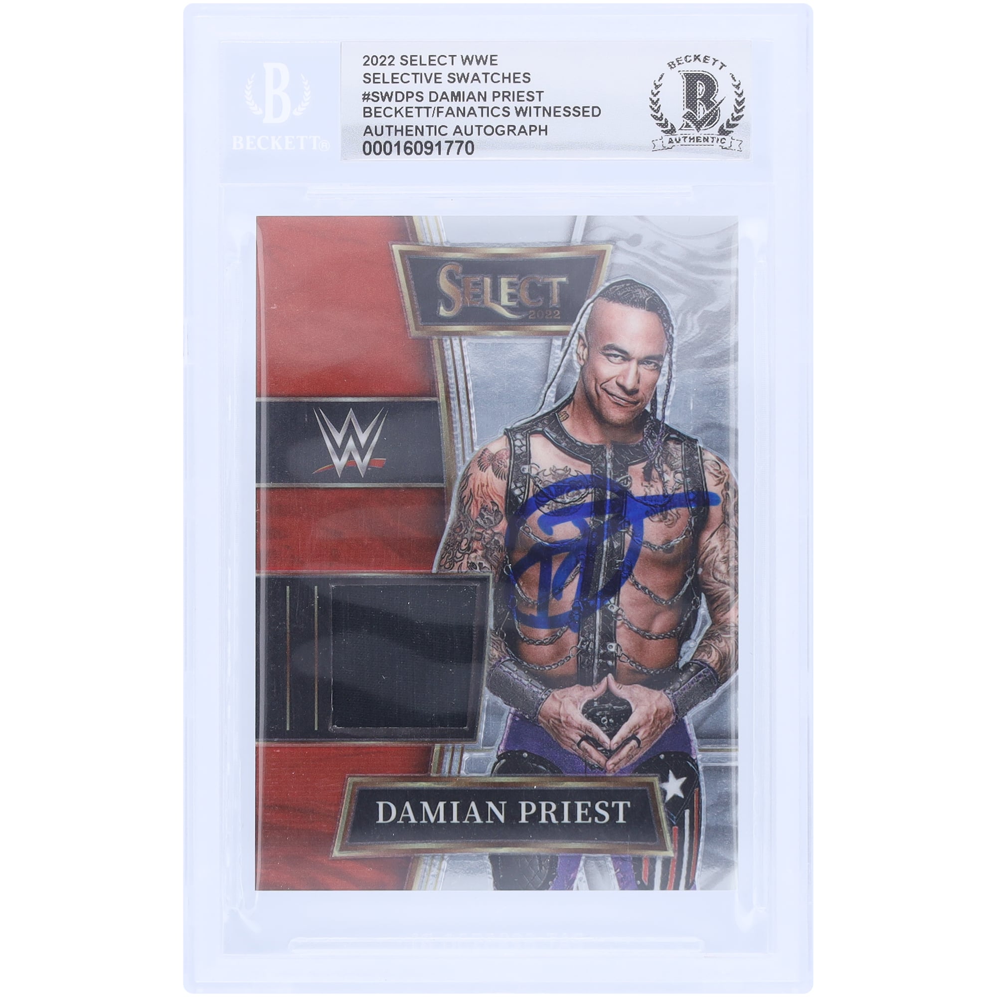 Damian Priest WWE Autographed 2022 Panini Select Swatches Relic #SW-DPS ...