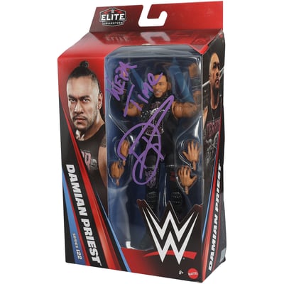 Damian Priest WWE Autographed Mattel Elite Collection Series 122 Action Figure with "Wepa Time!" Inscription