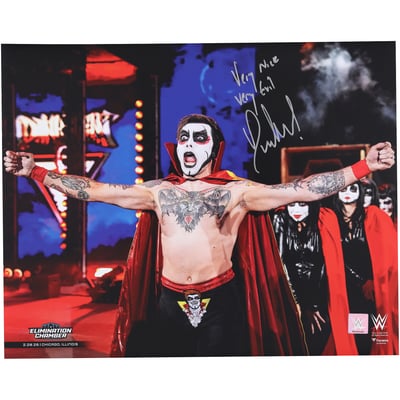 Danhausen Autographed 16" x 20" Elimination Chamber Debut Photograph with "Very Nice, Very Evil" Inscription