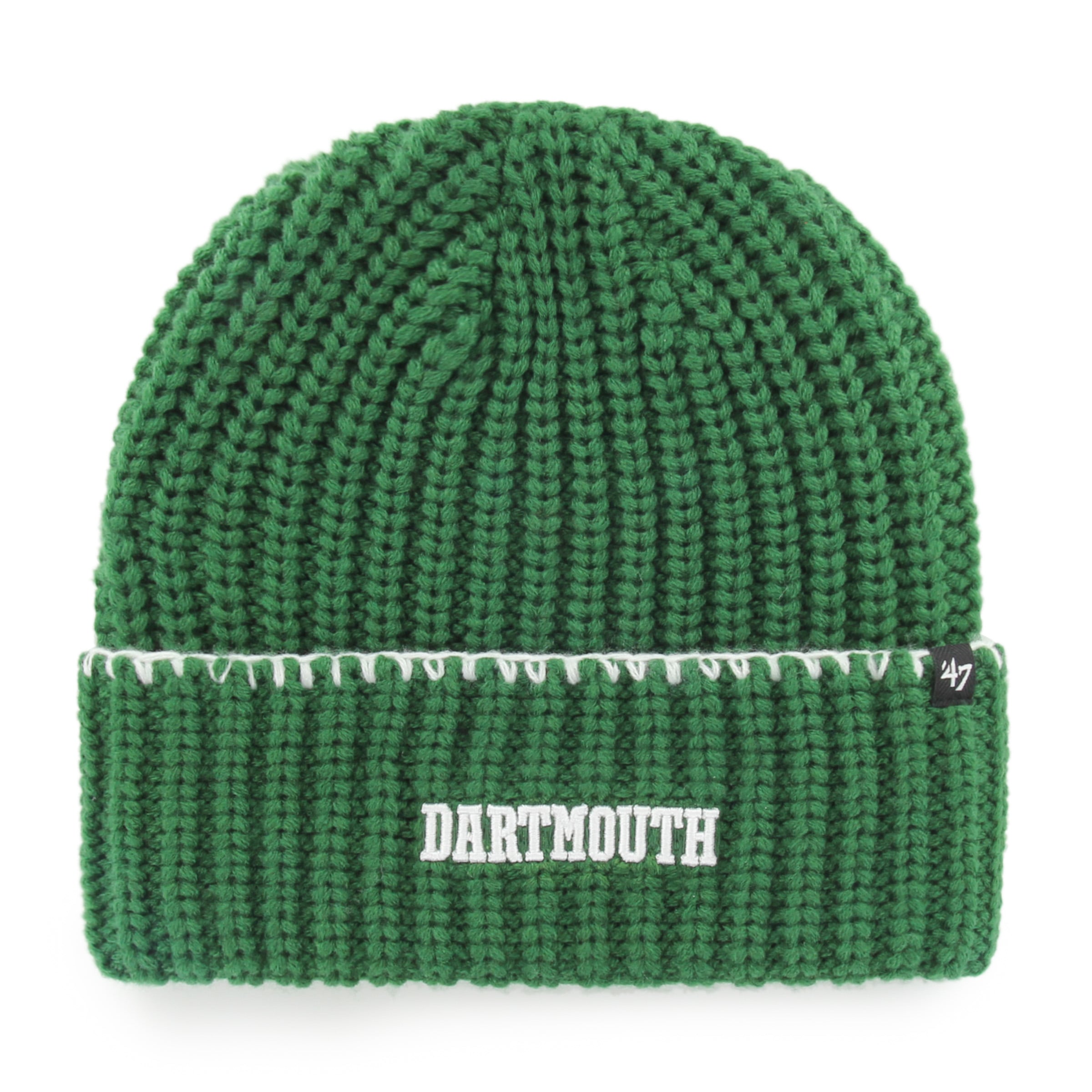 Women's '47  Green Dartmouth Big Green Blanket Stitch Cuff Knit Hat
