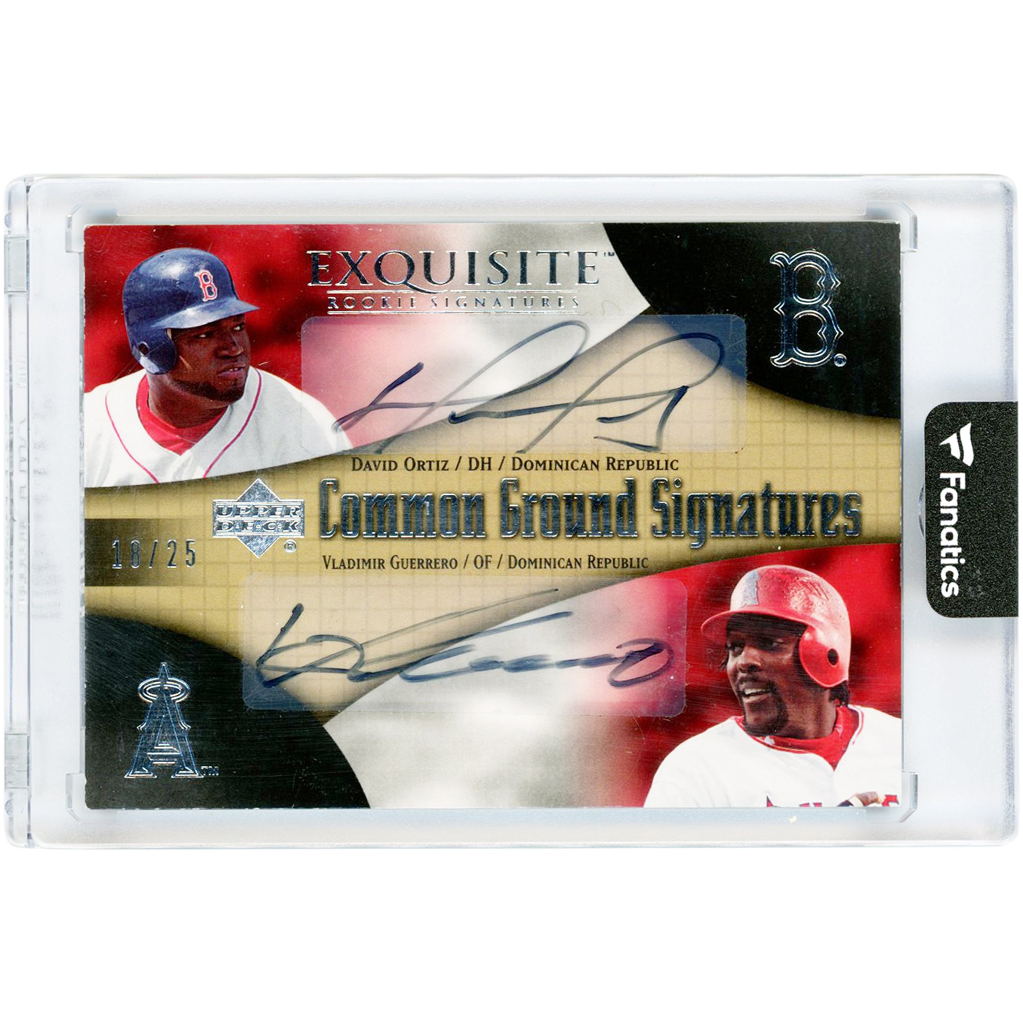 David Ortiz & Vladimir Guerrero Autographed 2007 Upper Deck Exquisite Collection Common Ground Signatures #CG-OG #18/25 Card