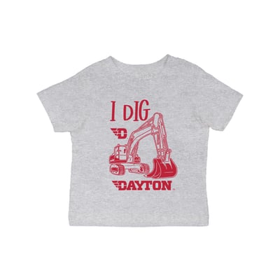 Dayton Flyers Vive La Fete Infant Excavator T-Shirt - Gray
