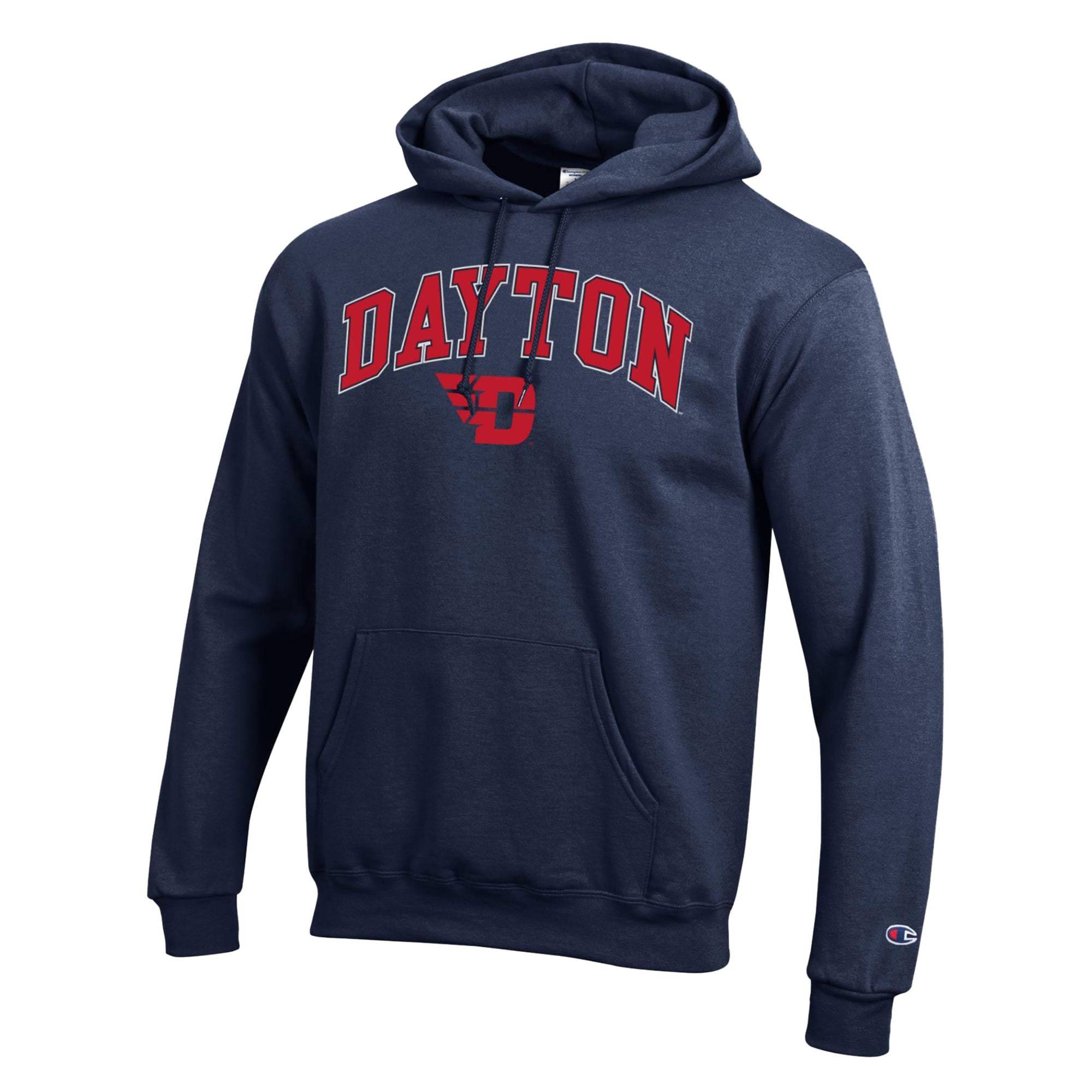 Men's Champion Navy Dayton Flyers Powerblend Hoodie