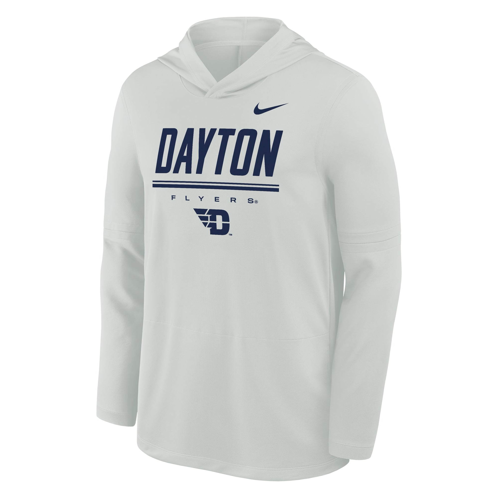 Men's Nike  Gray Dayton Flyers Basketball Lightweight Dri-FIT Hoodie