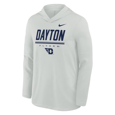  Dayton Flyers Nike Basketball Lightweight Dri-FIT Hoodie - Gray