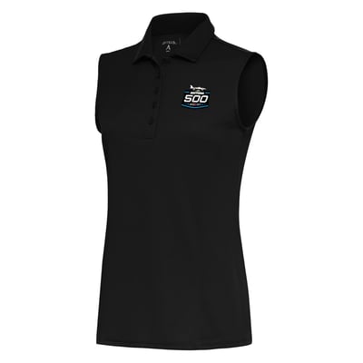 Antigua Women's 2027 Daytona 500 Sleeveless Tribute Polo - Black