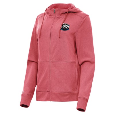 Antigua Women's 2027 Daytona 500 Seeker Full-Zip Hoodie - Heather Red