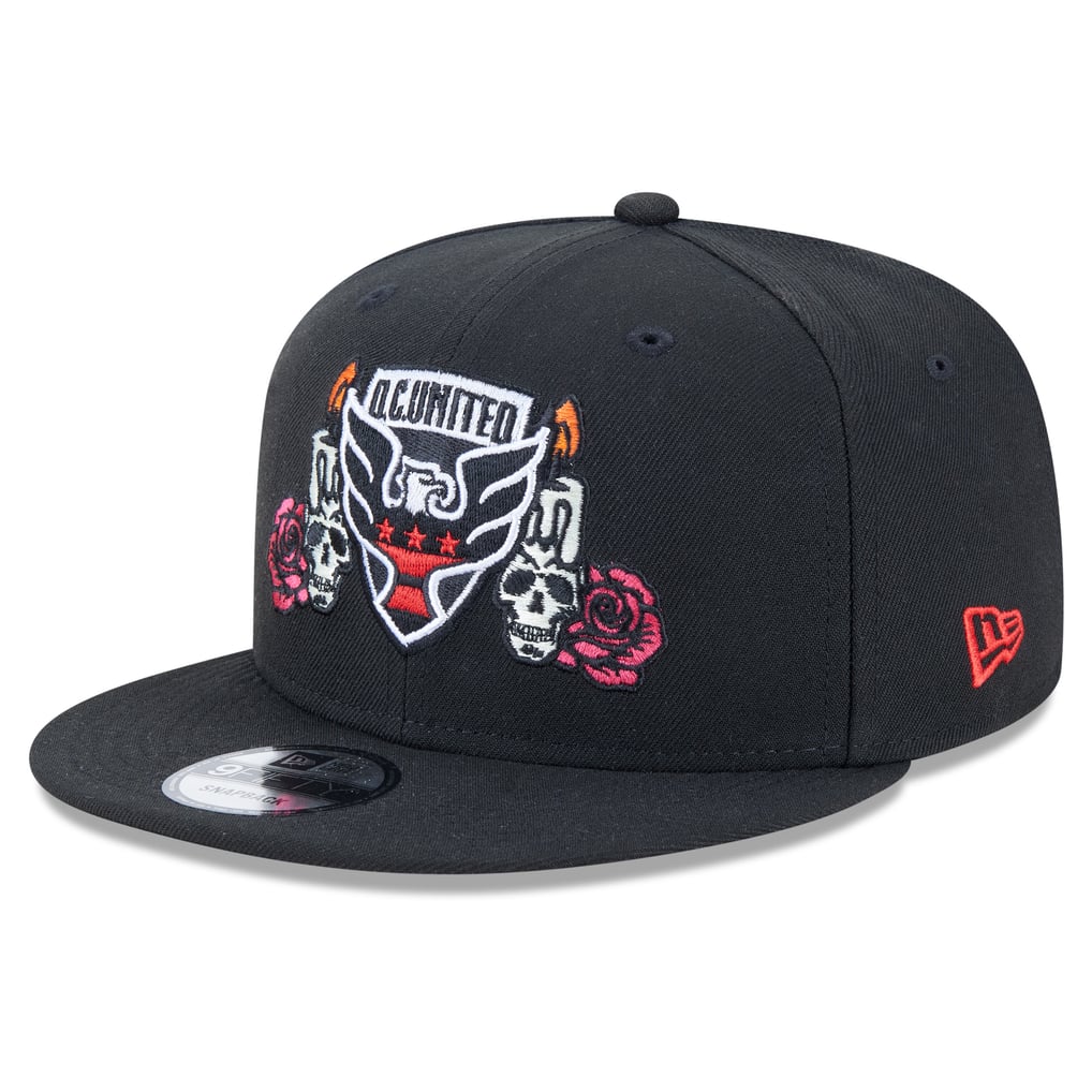 Men's D.C. United New Era Black Day of the Dead 9FIFTY Snapback Hat