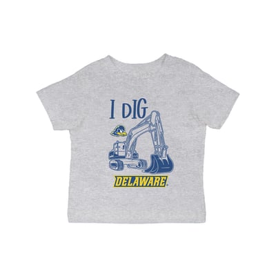 Delaware Fightin' Blue Hens Vive La Fete Infant Excavator T-Shirt - Gray