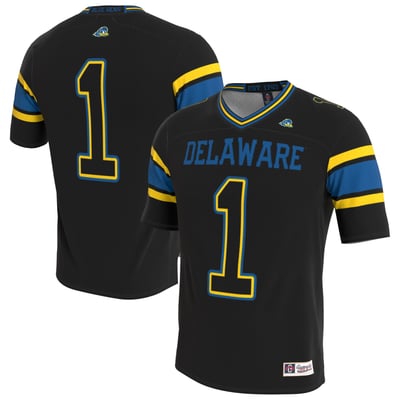 Delaware Fightin' Blue Hens GameDay Greats Unisex Lightweight Collegiate Football Blackout Fashion Jersey
