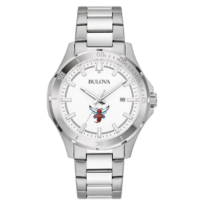 Delaware State Hornets Bulova Stainless Steel Classic Sport Watch - Silver