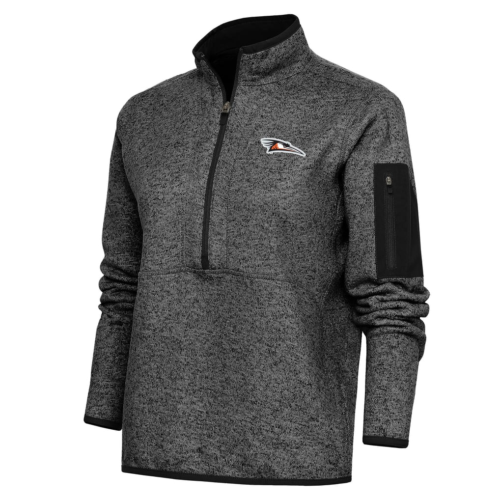 Veste pull demi-zip Fortune pour femme Delmarva Shorebirds Antigua - Noir chiné