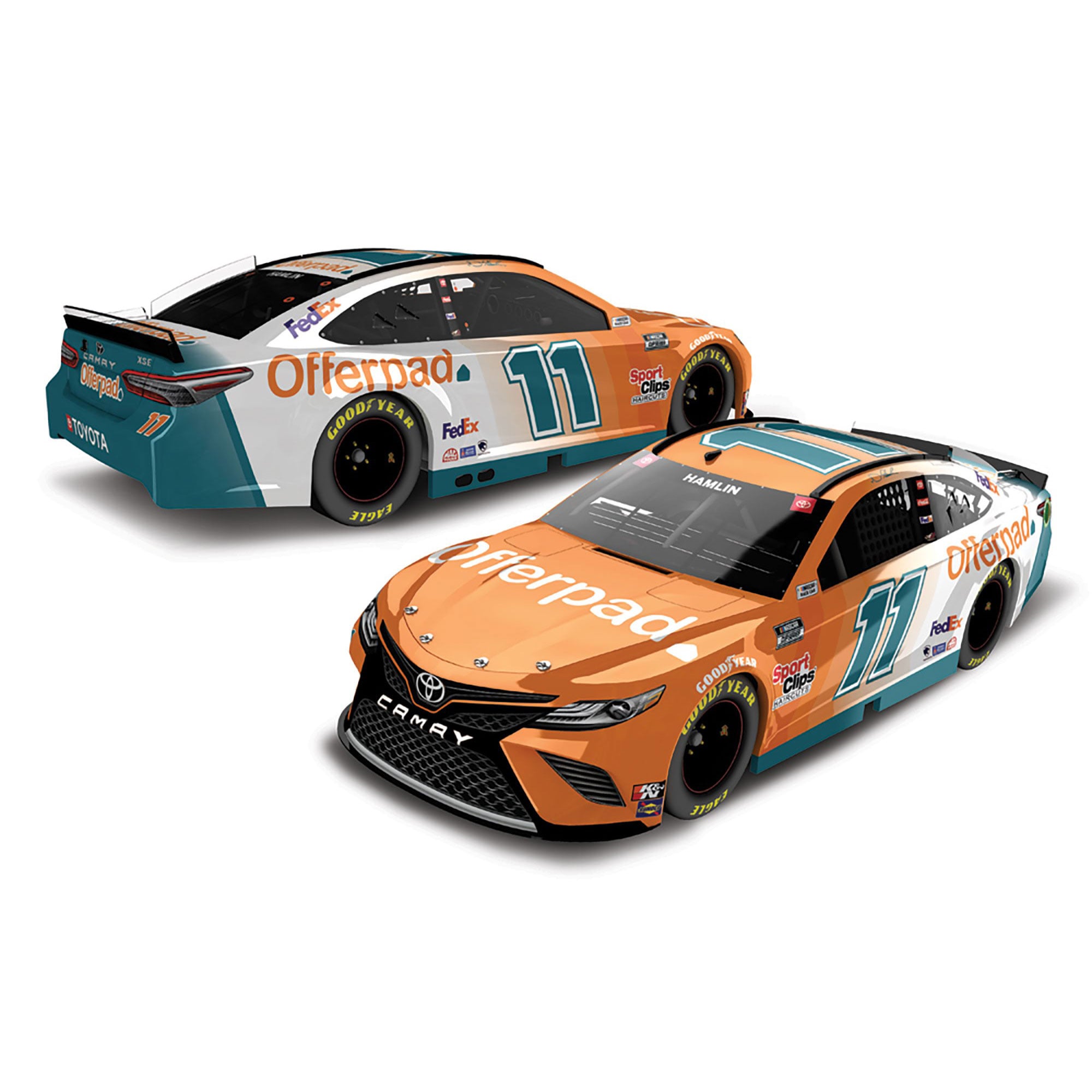 ACTION RACING standard finish 11 トヨタ カムリ action-racing-denny-hamlin-