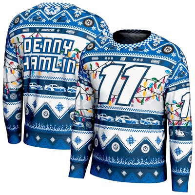 Denny Hamlin ProSphere Holiday Sweater - Blue