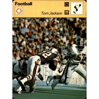 1977-79 Sportscaster Series 47 #4721 Tom Jackson/Simpson