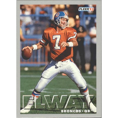 1993 FACT Fleer Shell #8 John Elway