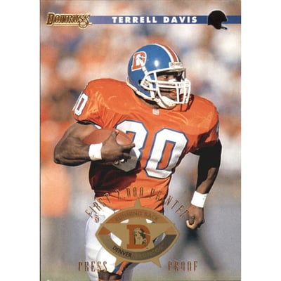 1996 Donruss Press Proofs #117 Terrell Davis