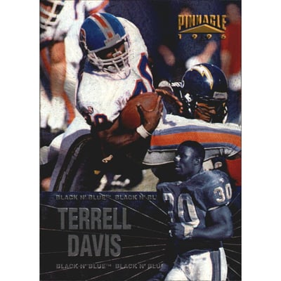 1996 Pinnacle Black 'N Blue #21 Terrell Davis