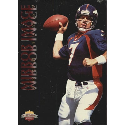 1997 Score Board Playbook Mirror Image #8 John Elway