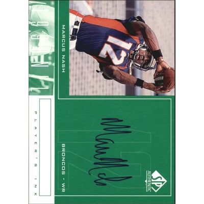 1998 SP Authentic Player's Ink Green #MN Marcus Nash