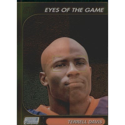 1999 Stadium Club Chrome Eyes of the Game Refractors #24 Terrell Davis