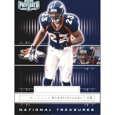 2001 Playoff Preferred National Treasures Silver #190 Willie Middlebrooks