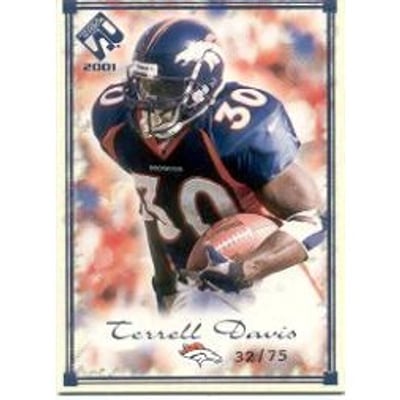 2001 Private Stock Blue Framed #30 Terrell Davis