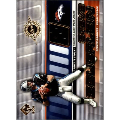 2001 Private Stock Game Worn Gear #47 Steve Beuerlein