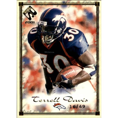 2001 Private Stock Gold Framed #30 Terrell Davis