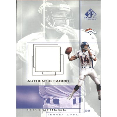 2001 SP Game Used Edition Authentic Fabric #BG Brian Griese
