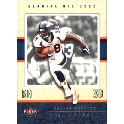 2002 Fleer Genuine Reflection Descending #74 Mike Anderson/52