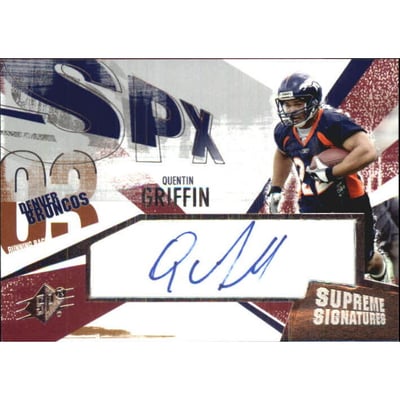 2003 SPx Supreme Signatures #SSQG Quentin Griffin