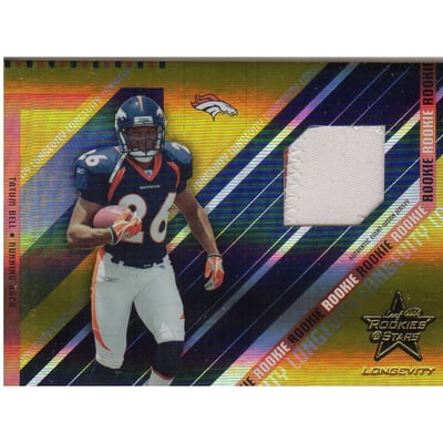 2004 Leaf Rookies and Stars Longevity Gold #265 Tatum Bell JSY