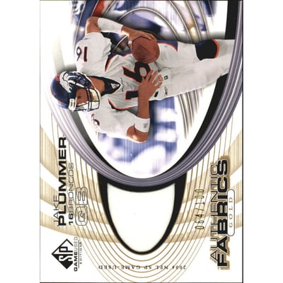 2004 SP Game Used Edition Authentic Fabric Gold #AFJP Jake Plummer SP