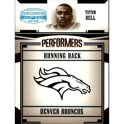 2005 Donruss Gridiron Gear Performers Platinum Holofoil #1 Tatum Bell
