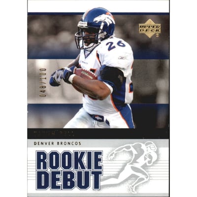 2005 Upper Deck Rookie Debut Gold 100 #30 Tatum Bell
