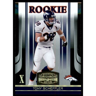 2006 Donruss Gridiron Gear Gold Holofoil X's #195 Tony Scheffler