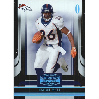 2006 Donruss Gridiron Gear Platinum Holofoil O's #34 Tatum Bell