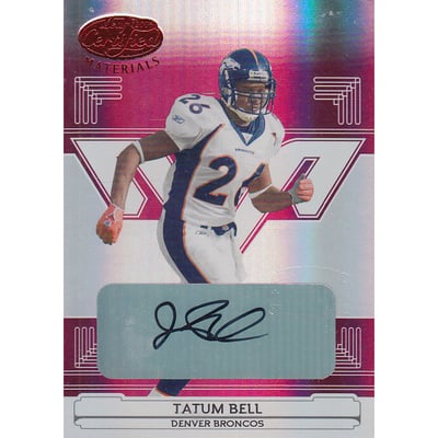 2006 Leaf Certified Materials Mirror Red Signatures #46 Tatum Bell/50
