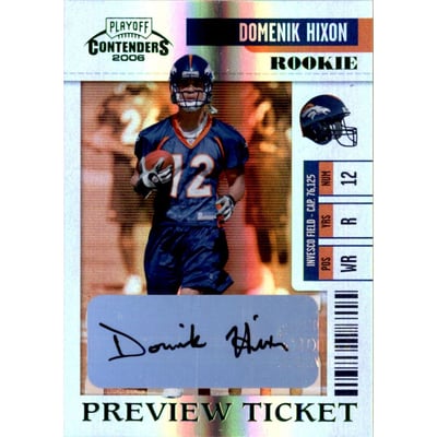 2006 Leaf Limited Contenders Preview Autographs #21 Domenik Hixon/100