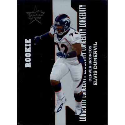 2006 Leaf Rookies and Stars Longevity Silver Parallel #136 Elvis Dumervil