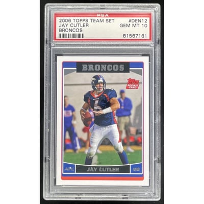2006 Topps Denver Broncos #DEN12 Jay Cutler RC PSA 10