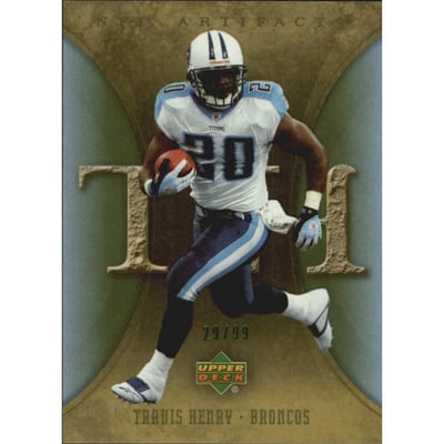 2007 Artifacts Green #32 Travis Henry