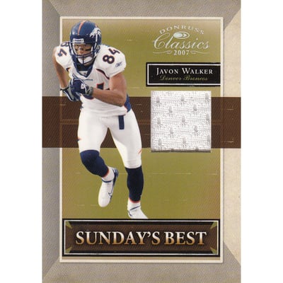2007 Donruss Classics Sunday's Best Jerseys #36 Javon Walker