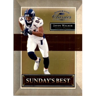 2007 Donruss Classics Sunday's Best Platinum #36 Javon Walker