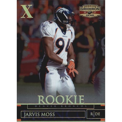 2007 Donruss Gridiron Gear Gold Holofoil X's #147 Jarvis Moss