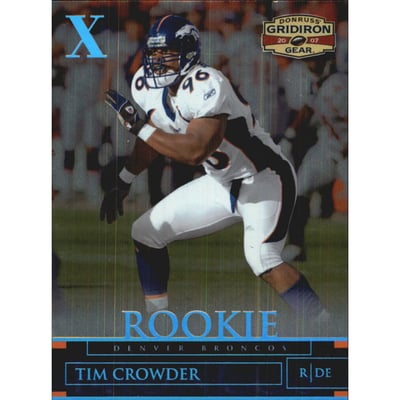 2007 Donruss Gridiron Gear Platinum Holofoil X's #193 Tim Crowder