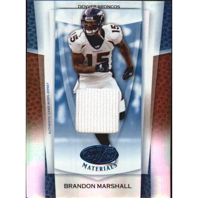 2007 Leaf Certified Materials Mirror Blue Materials #139 Brandon Marshall