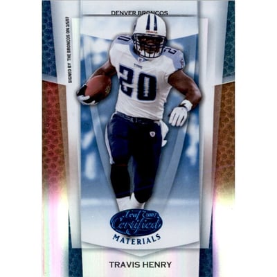 2007 Leaf Certified Materials Mirror Blue #134 Travis Henry