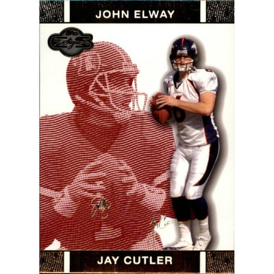 2007 Topps Co-Signers Changing Faces Gold Red #9A Jay Cutler/John Elway